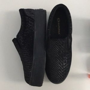 Superga platform slip on